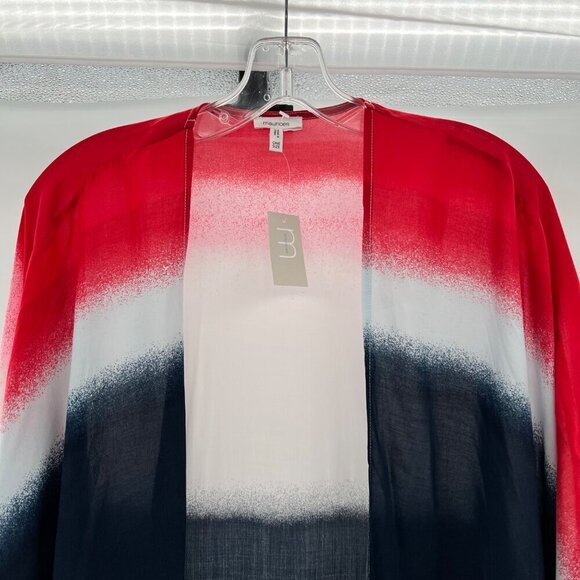 Maurices Women's Open Front Multicolor Striped Lightweight Cardigan One Size NEW - Picture 2 of 9